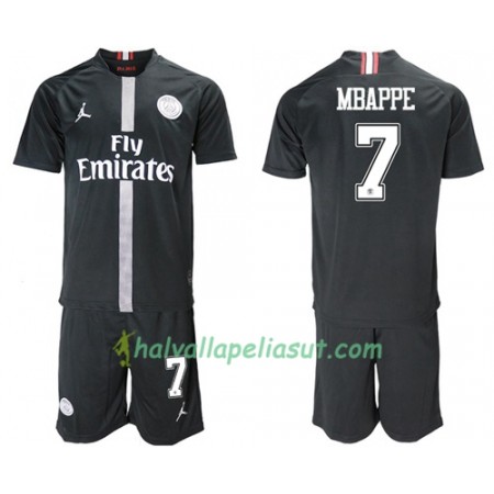 Jalkapallo Pelipaidat Paris Saint Germain Mbappe 7 Jodan Musta Lasten 3 Paita 2018-2019 Lyhythihainen